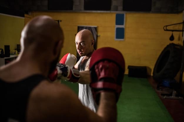 A group of young boxers training in a gym in Bangladesh, with a coach guiding them. The image captures the energy and dedication of the athletes, highlighting their commitment to the sport.