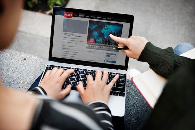 A close-up shot of a laptop screen displaying a news article with a notice saying 
