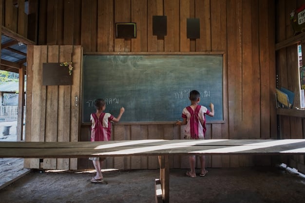 A classroom scene in a rural school in Bangladesh, showing children actively participating in learning activities. The image should emphasize the importance of education in breaking the cycle of poverty.